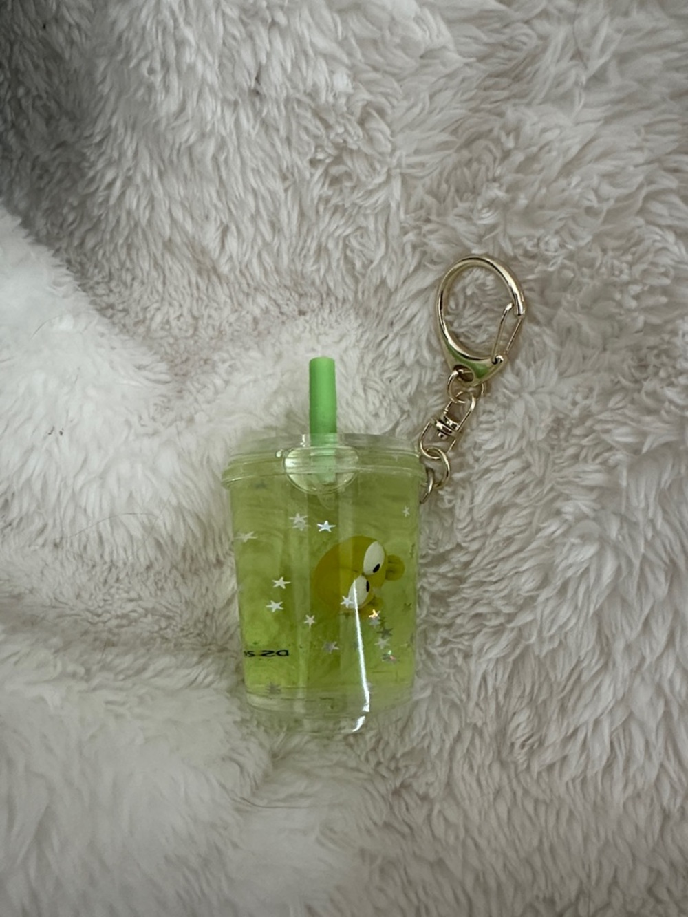 Keroppi Sanrio tsunameez Lime Green Mini Drink Keychain